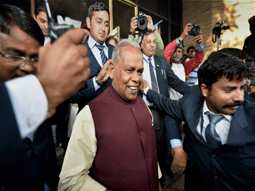 Former chief minister Nitish Kumar on Thursday dared the Jitan Ram Manjhi government to arrest Bihar Assembly Speaker Uday Narayan Choudhary. PTI file photo