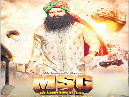 Amid tight security across Haryana and Chandigarh, controversial film MSG - the Messenger was released Friday in 4,000 screens across the country. Security personnel patrolled near all the theatres and multiplexes across Haryana and Chandigarh Friday as the film was released. poster