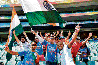 Indian and Pakistani fans are all geared for the big contest on Sunday. Reuters