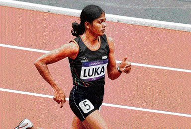 Kerala's Tintu Luka won the 800M gold at the National Games in  Thiruvananthapuram with a record-breaking time. File photo