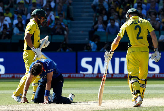 Australia beat England by 111 runs on opening day of the Cricket World Cup at the MCG here today. Reuters photo