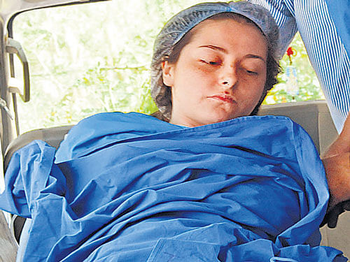 trip goes awry Ola from Poland is being treated at  Sparsh Hospital. DH PHOTO