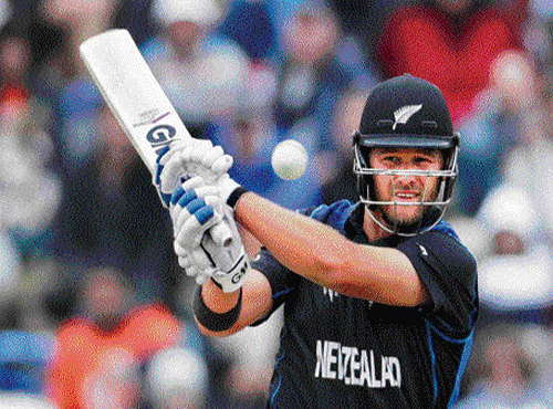 BLISTERING New Zealand's Corey&#8200;Anderson smacks one to the boundary during his 46-ball 75 against Sri Lanka at the Hagley&#8200;Oval on Saturday. reuters