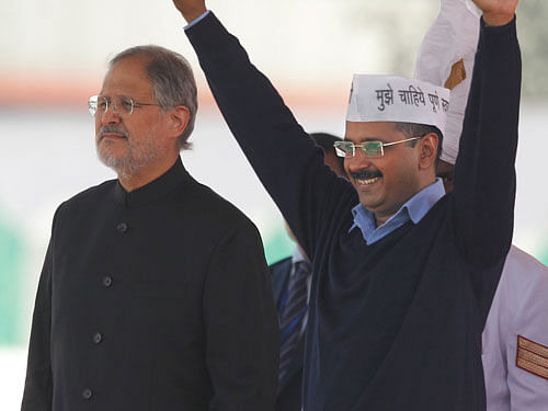 Kejriwal took oath as the eighth chief minister of Delhi at Ramlila Maidan here on Saturday and renewed his vow to bring in Jan Lokpal.AP File Photo