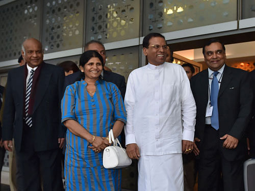 In his maiden foreign trip after assuming charge, Sri Lankan President Maithripala Sirisena arrived here today on a four-day visit during which he will hold talks with the Indian leadership on entire gamut of bilateral ties including ways to further enhance cooperation and the peace and reconciliation process in the island nation. AP File Photo.