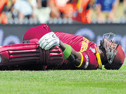 SEEING STARS West Indies hit another miserable low point on Sunday when they staggered to a defeat against Ireland. AP