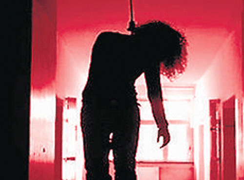 A 16-year-old girl committed suicide by hanging herself at her sister's house in Basavanagar on Wednesday.DH illustration for representation purpose only