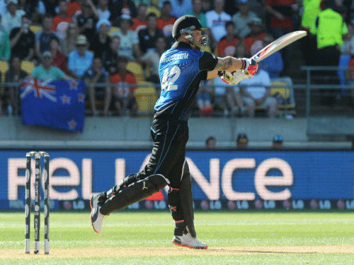 Brendon McCullum recorded the World Cup's fastest fifty, off just 18 balls, after Tim Southee wrecked havoc with a seven-wicket haul as New Zealand cruised to a comprehensive eight-wicket win over England in a Pool A match of the quadrennial extravaganza here today. AP photo
