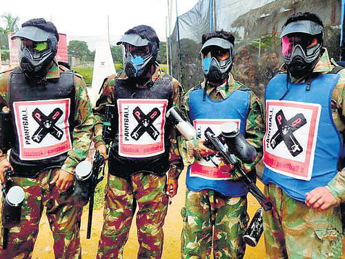 enthusiastic  Paintball games organised by Paintball X (above) and Xtreme Zone (top right) and (below) 'Yuyutsa'.