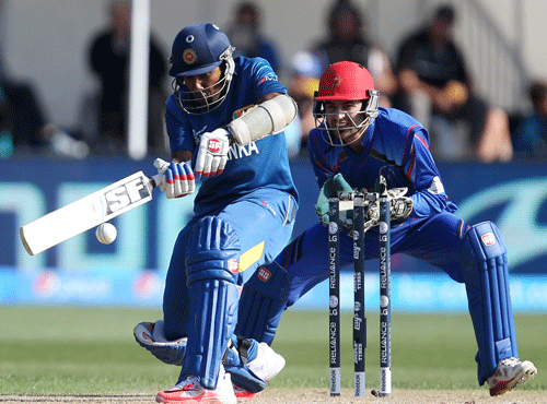 Sri Lanka beat Afghanistan by 4 wickets in their Pool A match of the cricket World Cup at the University Oval, here today. AP file photo