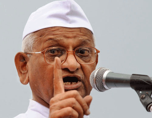 A day before launching a protest here against what he termed the anti-farmer land ordinance, social activist Anna Hazare today said that Congress Vice President Rahul Gandhi can join the movement but would have to sit with the common man. DH photo