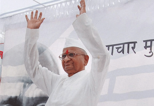 Anti-corruption activist Anna Hazare will be in the national capital again this week with the new agenda of opposing the land acquisition ordinance. PTI photo