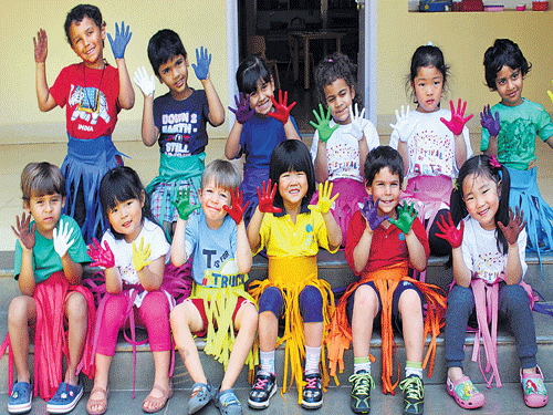 Children taking part in different activities.