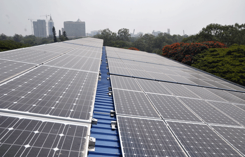 Swedish power and automation technology giant ABB India has announced plans to develop and grow the solar energy business.  DH File Photo.