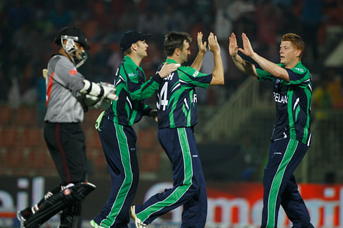 Ireland won the toss and elected to bowl against UAE in their pool B ODI cricket match of the ICC World Cup here today. AP photo