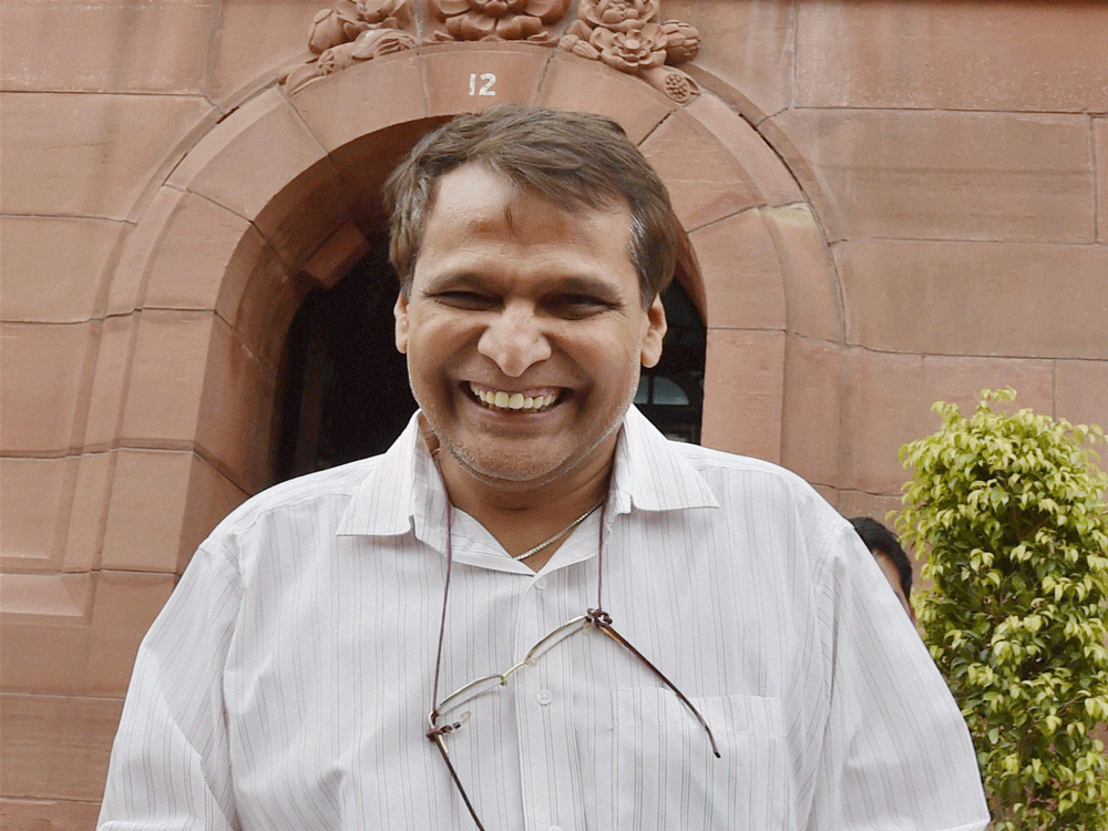 Railway Minister Suresh Prabhu Thursday outlined four goals for improvement in the Indian Railways over the next five years. PTI File Photo.