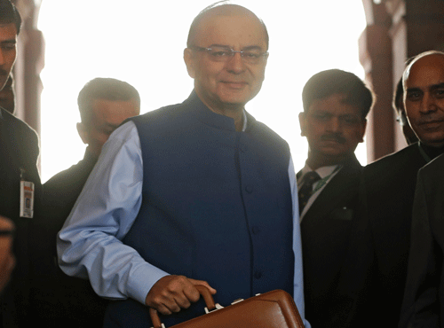 Finance Minister Arun Jaitley today pegged fiscal deficit for 2015-16 at 3.9 per cent of GDP and proposed to lower it to 3 per cent by 2017-18, a year later than planned earlier. AP file photo