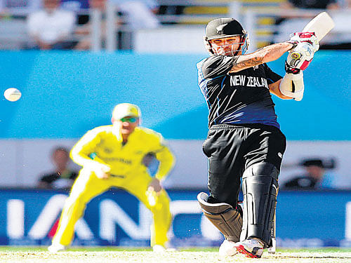 sizzling knock New Zealand's Brendon McCullum smacks one to the boundary during his 24-ball 50. reuters