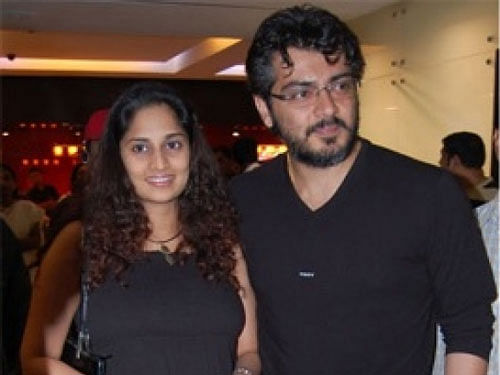 Tamil cinema's popular on-and-off screen couple Ajith Kumar and Shalini were Monday blessed with a son, their second child.Image Courtesy; Wikipaedia