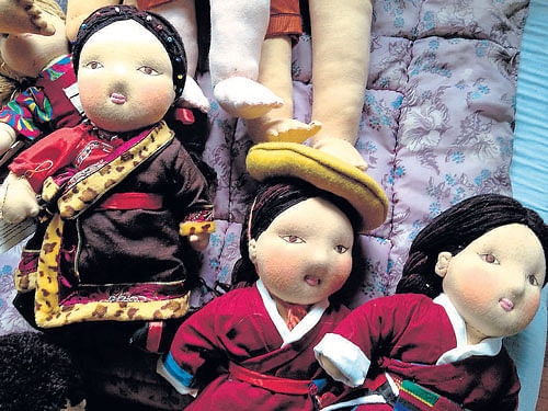Toy culture Some of the traditional dolls created by Dolls4Tibet.
