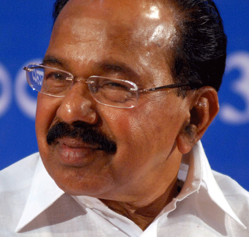 Former Union minister and senior Congress leader M Veerappa Moily has been selected for the prestigious Saraswati Samman for 2014 for his famous Kannada poem 'Ramayana Mahanveshanam'. Dh file photo