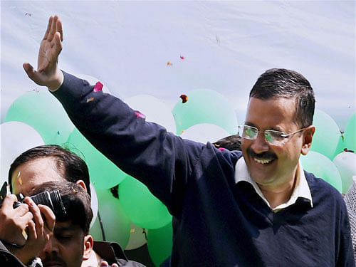 BJP said Delhi Chief Minister Arvind Kejriwal's real face, that of someone without any principle and hungry for power, stands exposed today after an audio tape surfaced where he is purportedly heard talking about splitting the Congress to form the government in 2013. PTI file photo
