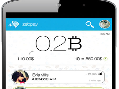 Tech firm Zebpay today announced launch of its 'bitcoin' mobile wallet in the country. The wallet, which is in form of a mobile application, will help its user buy, sell and transact in bitcoins which is presently valued at around USD 280 per unit at present. Image Courtesy Facebook.
