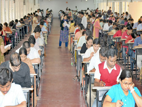 A total of 33,240 students will appear for second PUC examinations, to be held from March 12 to 27. The exams will be held in 47 centres spread across the district, said Deputy Director of PU Education, K M Puttu.dh file photo