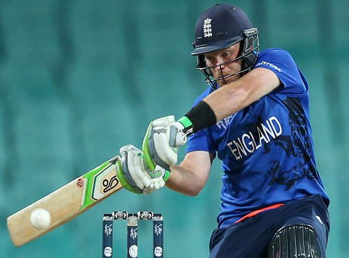 England's Ian Bell bats during their Cricket World Cup pool A match against Afghanistan in Sydney, Australia, Friday. AP photo