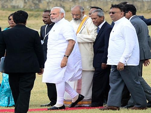 Making a historic visit to a region once ravaged by strife, Prime Minister Narendra Modi today called for equitable development and respect for all citizens in Sri Lanka, seen as an oblique reference to Tamils who had suffered during the war between the LTTE and forces. Reuters photo