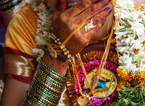 A groom learnt the hard way just how important it is bow before the bride so that she can garland him. PTI file photo for representational purpose only