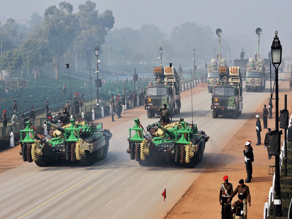 Flanked by nuclear-armed neighbours on both sides of the border, India retained the top slot as the world's biggest arms importer, eclipsing China and Pakistan. PTI file photo