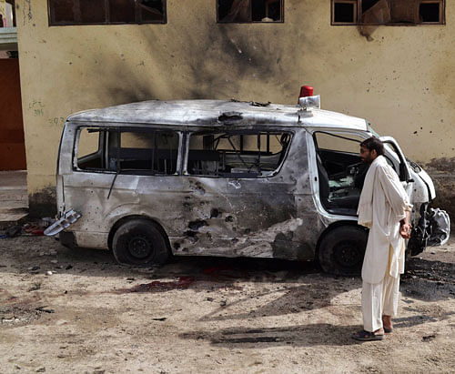 At least two people were killed and 20 others injured when a bomb planted on a motorcycle exploded today outside a mosque used by the minority Bohra community during Friday prayers in Pakistan's largest city. Reuters file photo- picture for representation purpose only