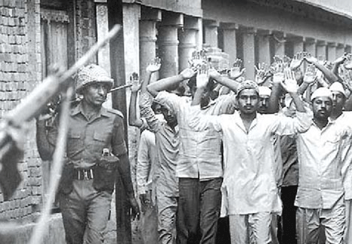 All 16 accused Provincial Armed Constabulary personnel in the 1987 Hashimpura massacre case were today acquitted by a Delhi court of charges related to the killing 42 Muslims who were picked up from a village in UP's Meerut, with the judge giving them benefit of doubt. File photo