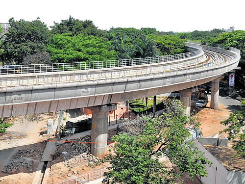 delayed The Metro Rail stretch between  National College and Puttenahalli.