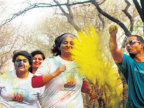 Rang Race 2015', India's first fun run with colours will be held on March 29 at Embassy Manyata Business Park. Organised by The Slackline Company, a start-up that envisions creating niche outdoor sports based events; its founders feel 'Rang Race' is the perfect start to this journey.