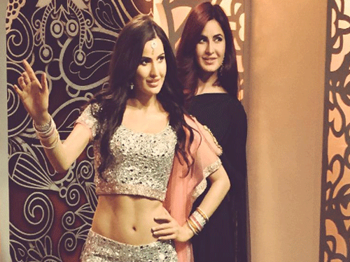 Bollywood beauty Katrina Kaif unveiled the wax statue of her in London. Image Courtesy: Twitter