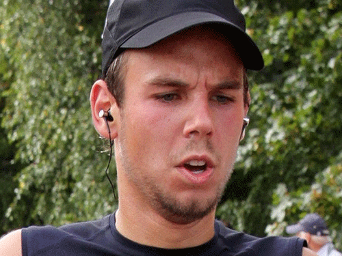 Picture released on March 27, 2015 shows the co-pilot of Germanwings flight 4U9525 Andreas Lubitz taking part in the Airport Hamburg 10-mile run on September 13, 2009 in Hamburg, northern Germany. AFP image