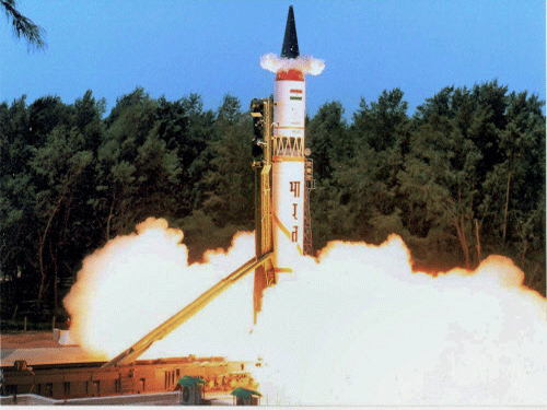 Agni-III test fired. PTI file photo