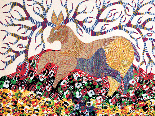 Tribal touch Fine examples of Gond paintings that are replete with tribal motifs.