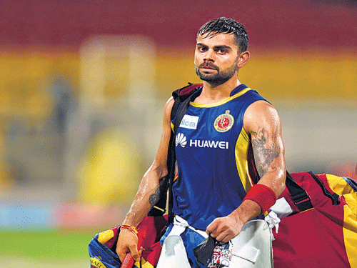 crunch time RCB's Virat Kohli will have to be at his best as captain and batsman against Rajasthan Royals. DH photo.