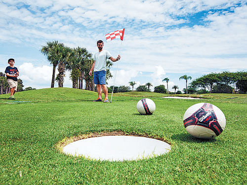 changing times Many golf courses in the US are now being developed keeping FootGolf in mind, underlining the buzz generated by the sport. reuters photo