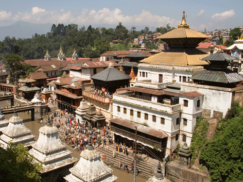 The sacred Hindu temple is dedicated to Pashupatinath (Lord Shiva) and is located on the banks of the Bagmati River. It suffered minor cracks on its boundary wall when the quake jolted Nepal, killing over 3600 people. DH File Photo.