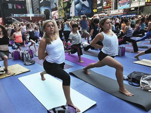 The researchers found that today 20.4 million Americans practise yoga -- up from 4.3 million in 2001. Reuters Photo