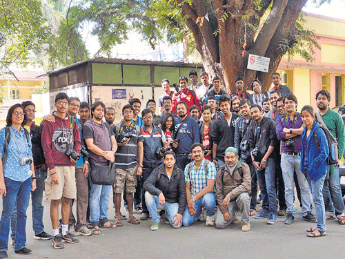 DEDICATED (Fromleft) Suraj (in maroon sweatshirt), Sumukhee (in red and white), Prabhakar (sitting in the centre), Kishore (top row, third fromleft), Jeevan (top row, fifth fromleft), Thenrajan (seventh in the second row) and Avinash (front row, standing third fromright).