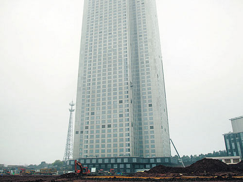 true high-rise Mini Sky City under construction in China.