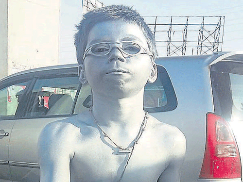 The boy who was rescued from Hyderabad.
