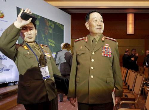 File photo of senior North Korean military officer Hyon Yong Chol attending the 4th MCIS in Moscow. Reuters file photo