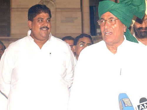 Ajay Chautala and O P Chautala. PTI file photo