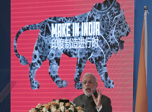 Indian Prime Minister Narendra Modi attends the India-China Business Forum in Shanghai. Reuters photo